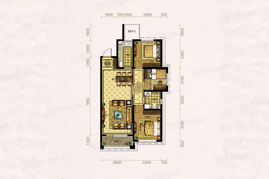 府城名著123㎡戶(hù)型圖